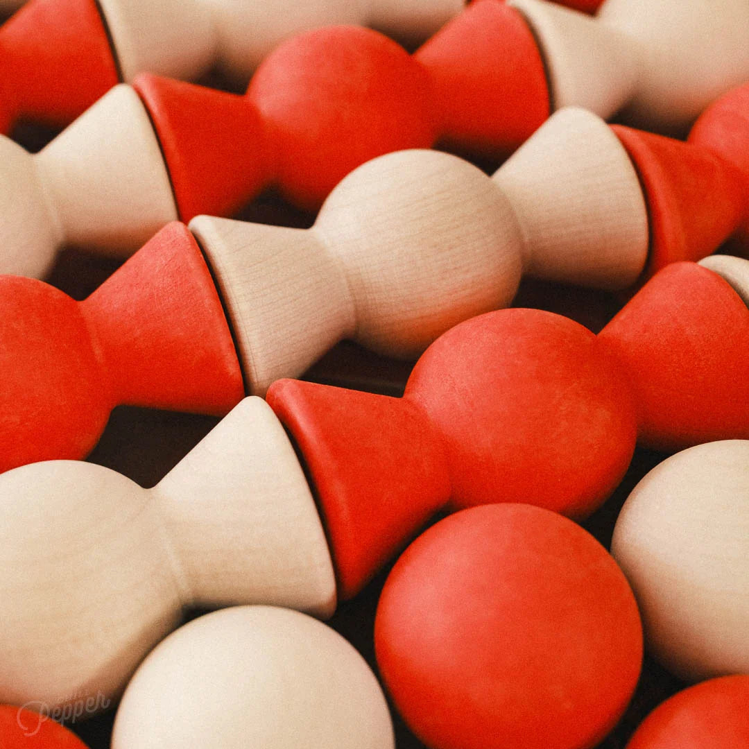 Chill Pepper Sweets – Wooden Stacking Game, Red Velvet (33 pcs)