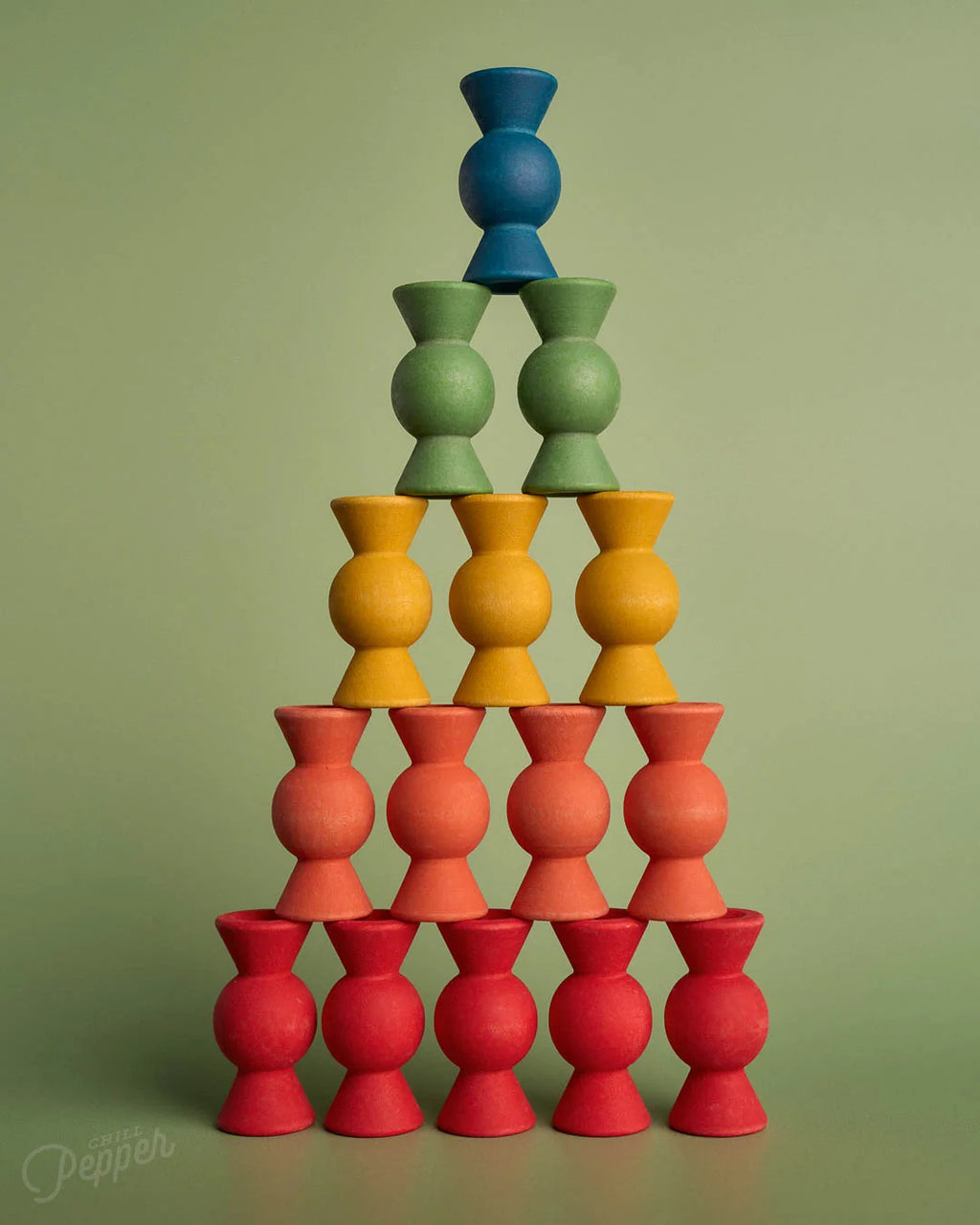 Chill Pepper Sweets – Wooden Stacking Game, Forest Fruits (33 pcs)
