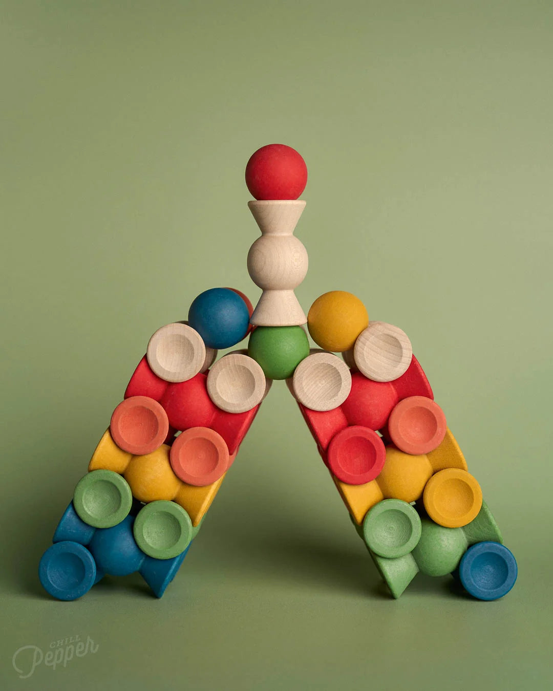 Chill Pepper Sweets – Wooden Stacking Game, Forest Fruits (33 pcs)