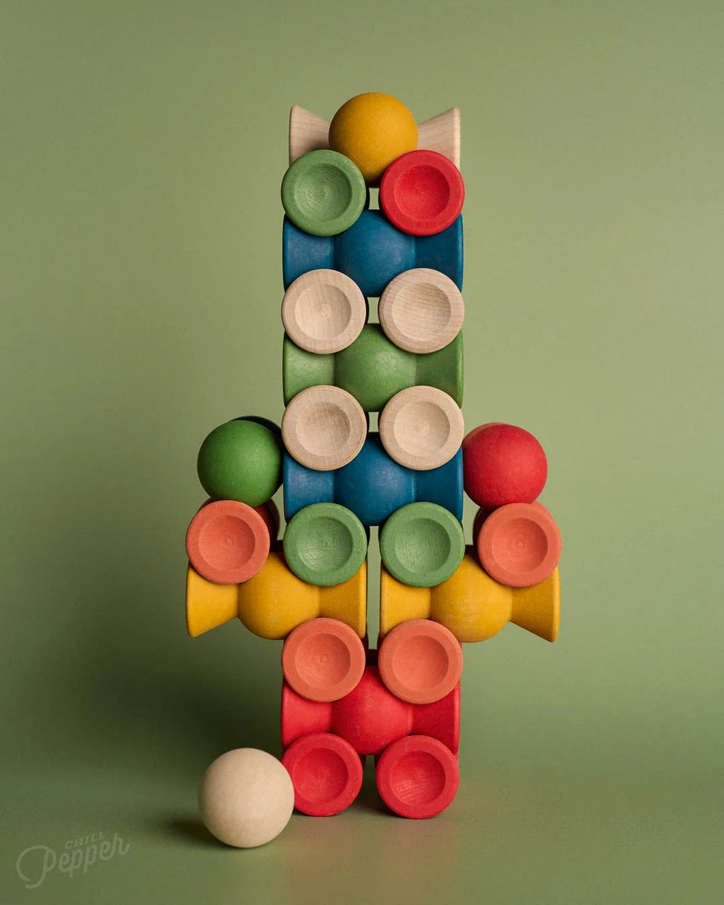 Chill Pepper Sweets – Wooden Stacking Game, Forest Fruits (33 pcs)