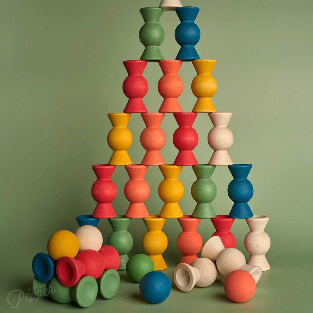 Chill Pepper Sweets – Wooden Stacking Game, Forest Fruits (33 pcs)