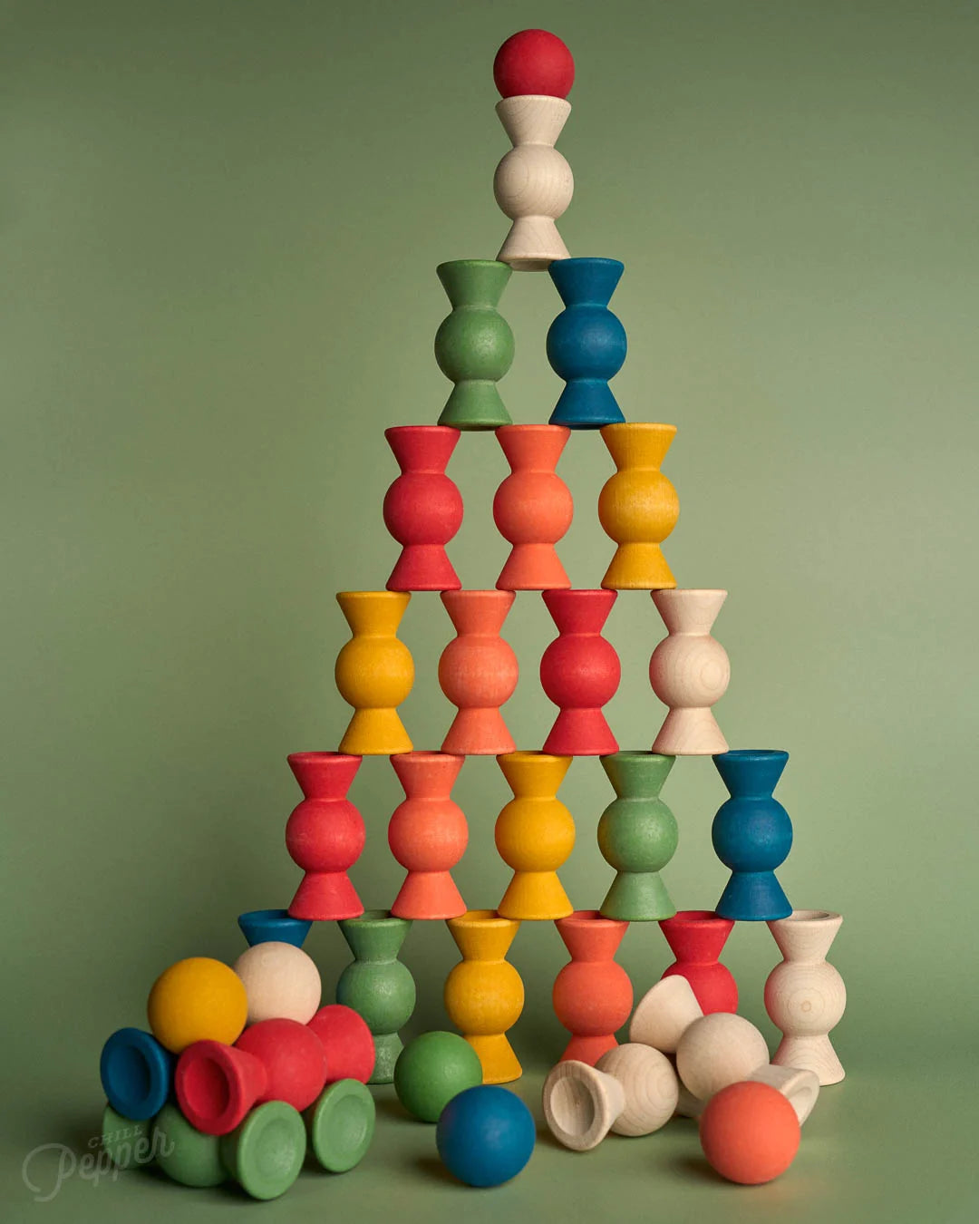 Chill Pepper Sweets – Wooden Stacking Game, Forest Fruits (33 pcs)