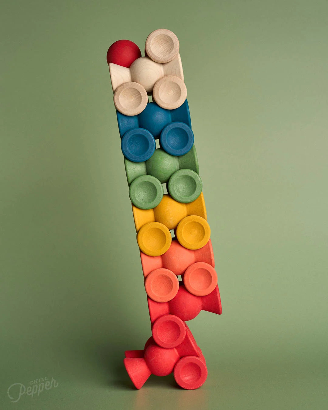 Chill Pepper Sweets – Wooden Stacking Game, Forest Fruits (33 pcs)