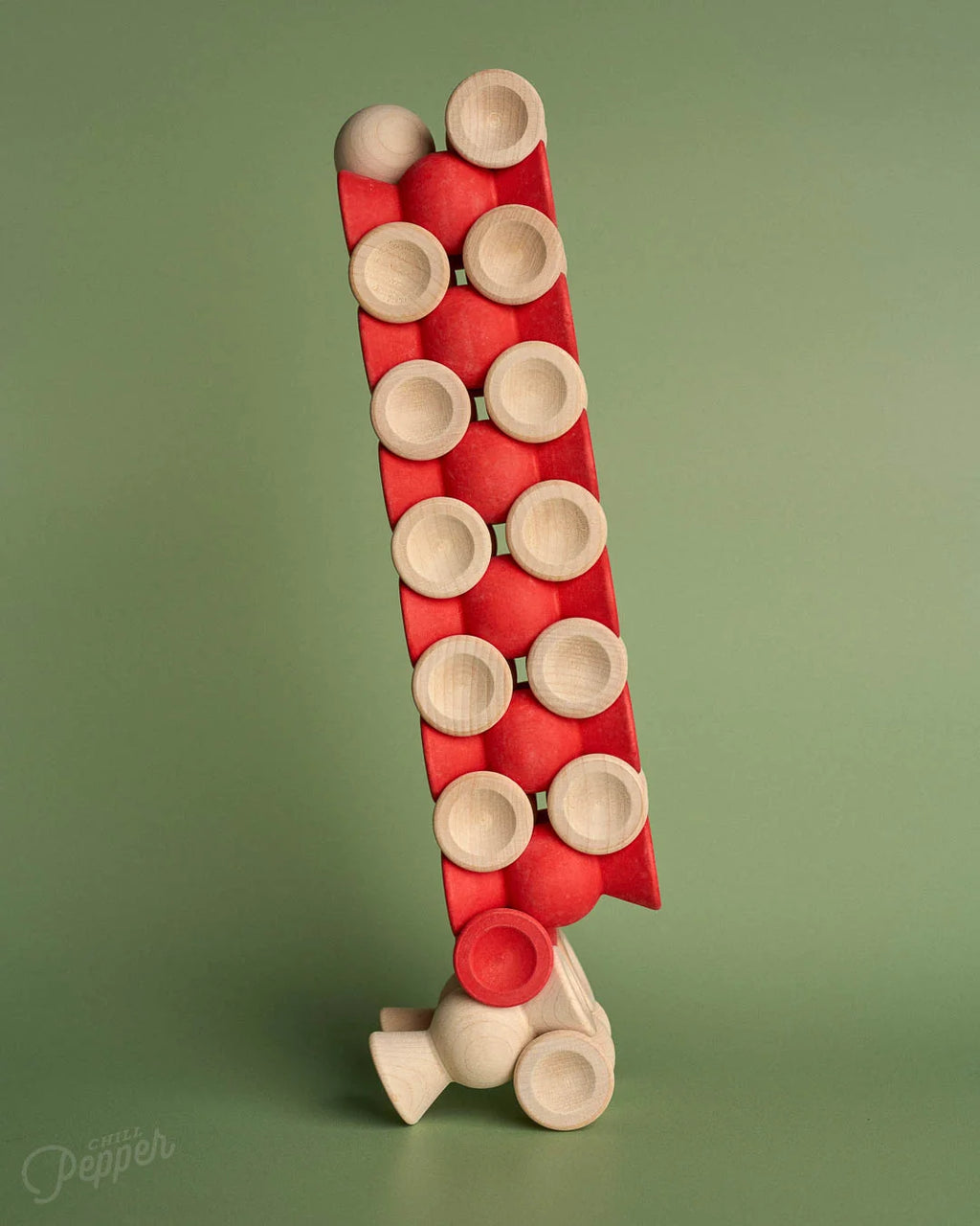 Chill Pepper Sweets – Wooden Stacking Game, Red Velvet (33 pcs)