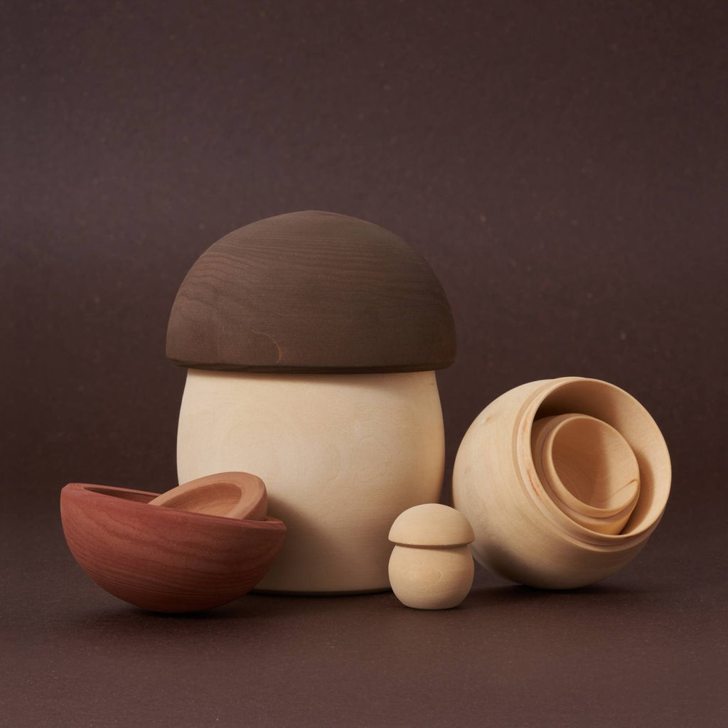 Matryoshka Mushroom – Wooden Nesting Toy