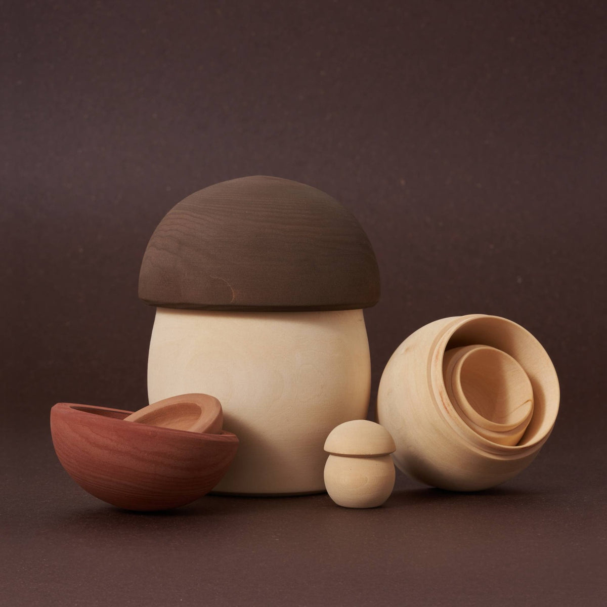 Matryoshka Mushroom – Wooden Nesting Toy