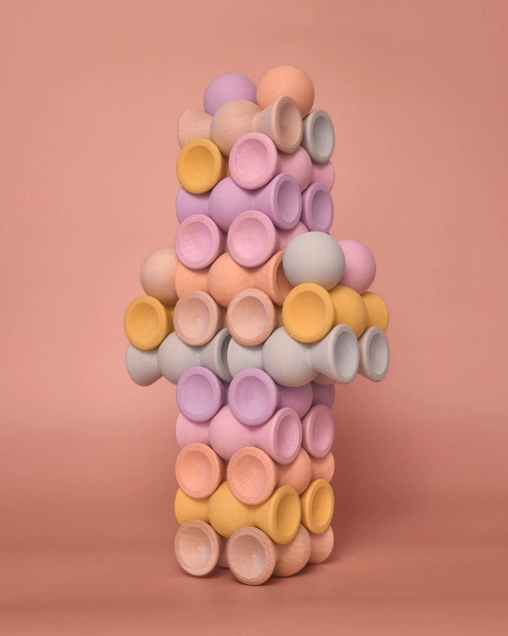 Chill Pepper Sweets – Wooden Stacking Game, Peachy Pastels (33 pcs)