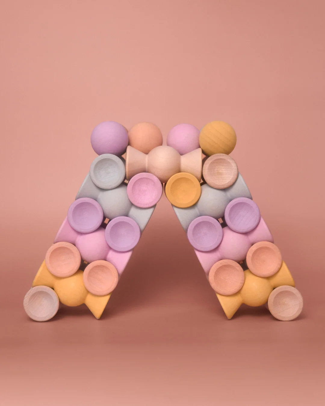 Chill Pepper Sweets – Wooden Stacking Game, Peachy Pastels (33 pcs)