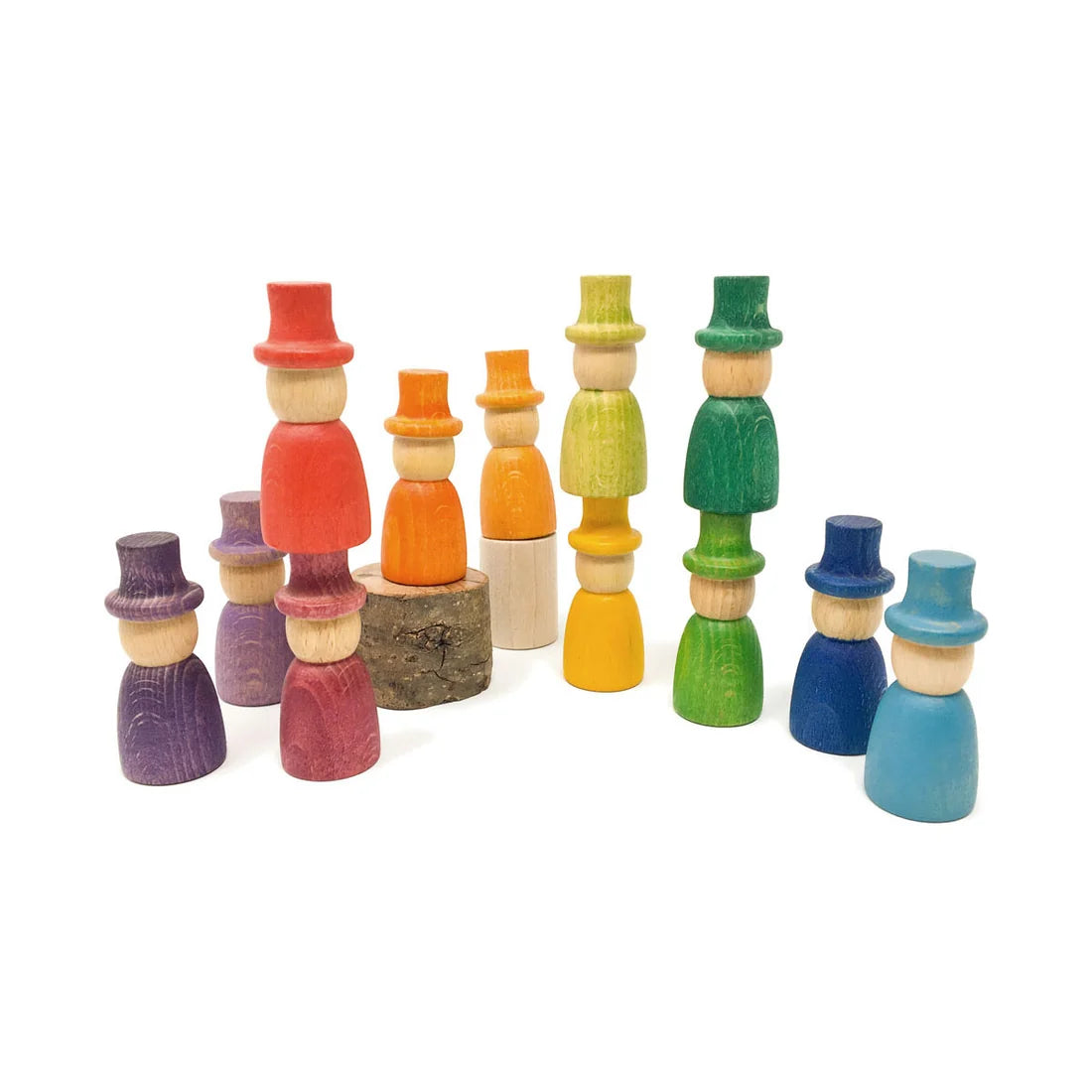 Wizards Play Set – 12-Piece Wooden Nins Figures