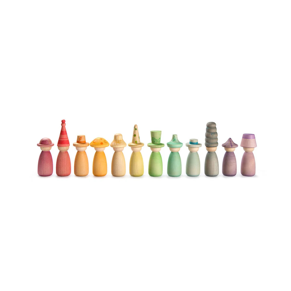 Fancy Nins Play Set – 12-Piece Wooden Nins Figures
