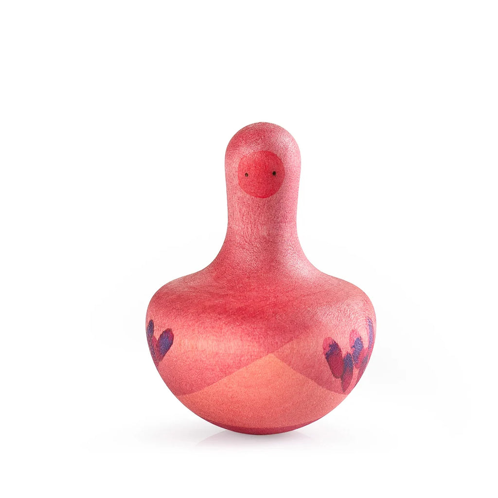 Chill Pink Bird – Wooden Rocking & Spinning Toy