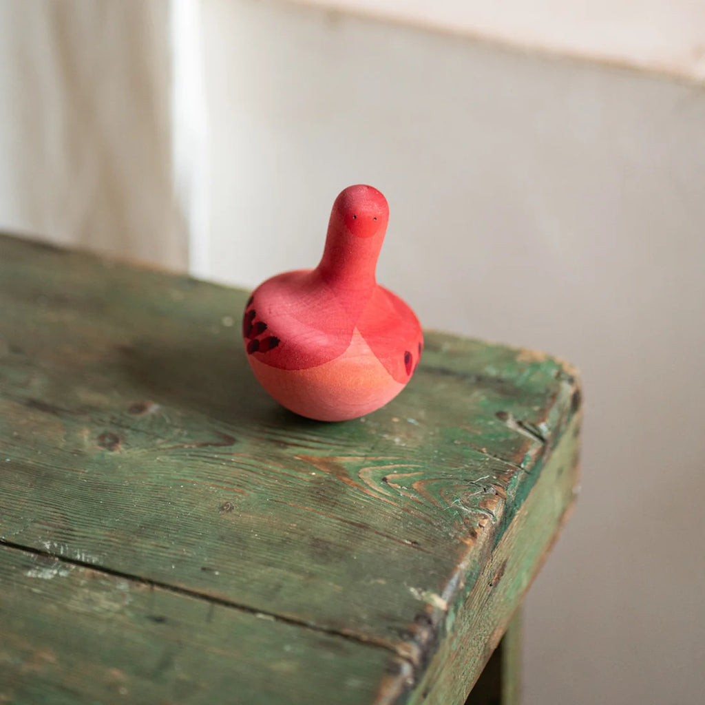 Chill Pink Bird – Wooden Rocking & Spinning Toy
