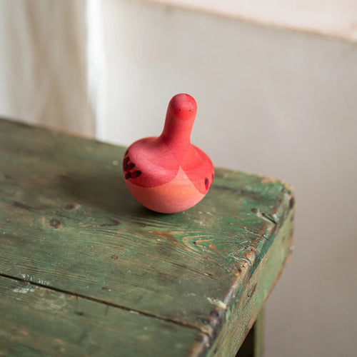 Chill Pink Bird – Wooden Rocking & Spinning Toy