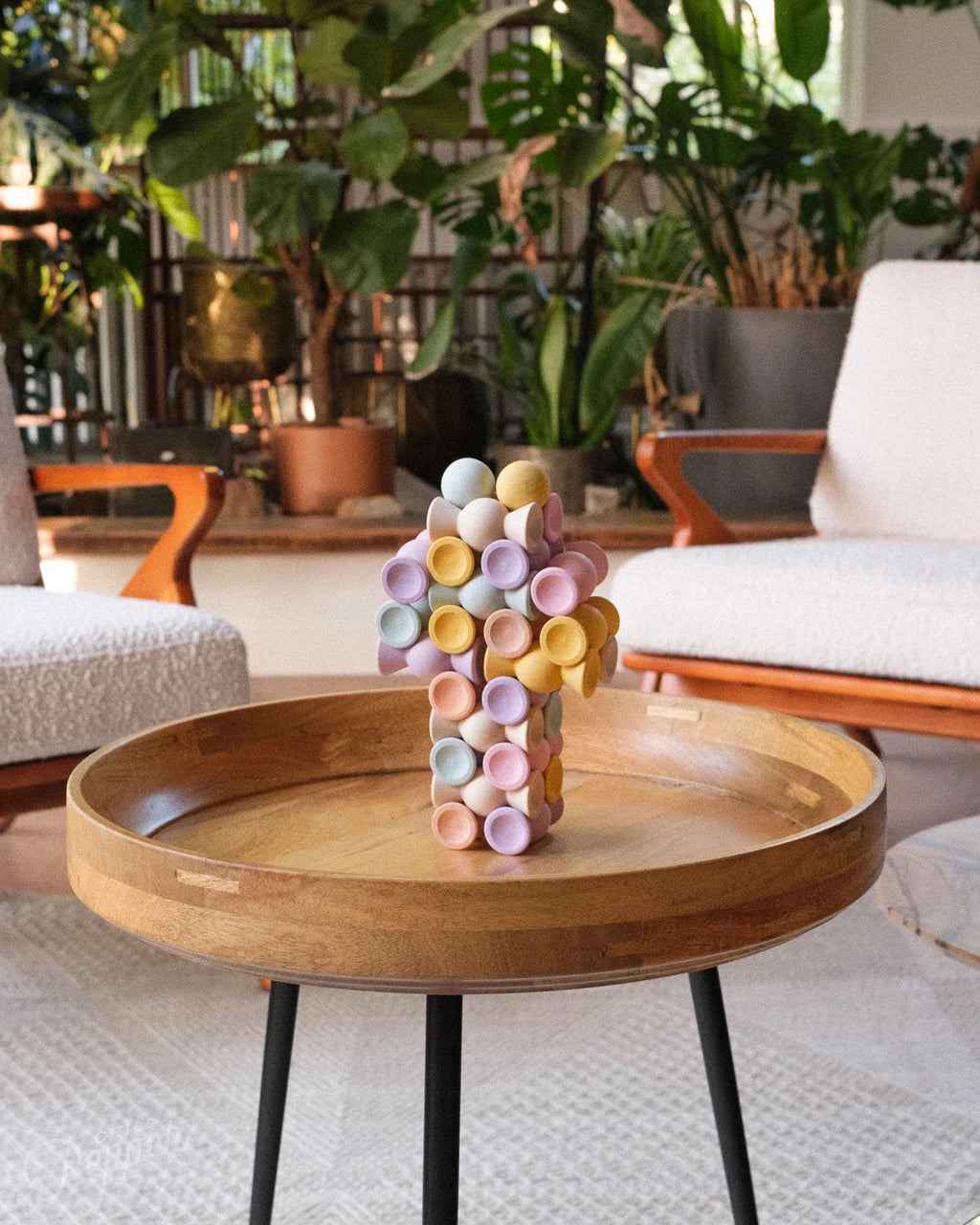 Chill Pepper Sweets – Wooden Stacking Game, Peachy Pastels (33 pcs)