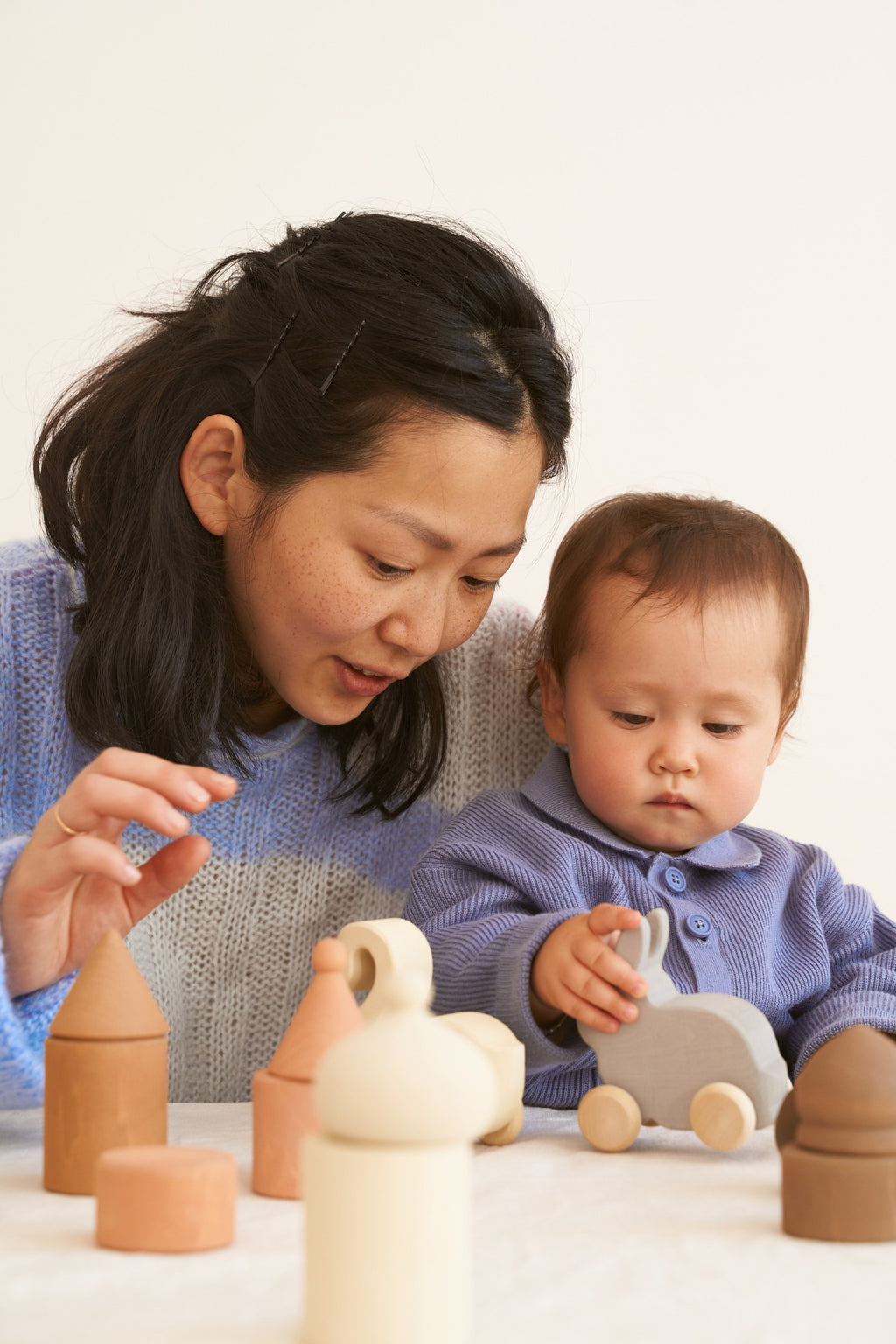 Grey Hare Vehicle – Wooden Rolling Toy