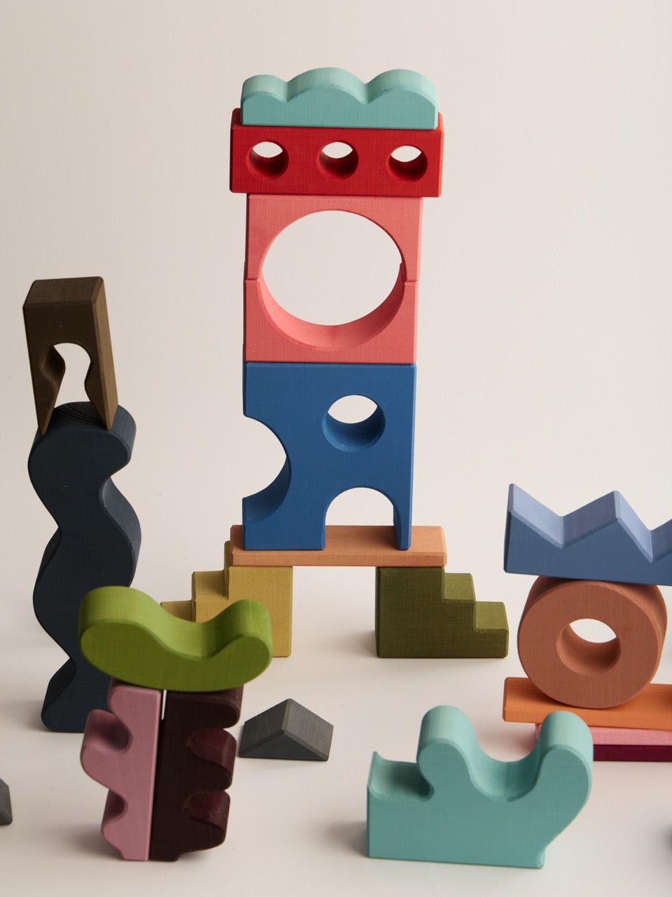 Collage Building Blocks – Wooden Building Set Inspired by Matisse
