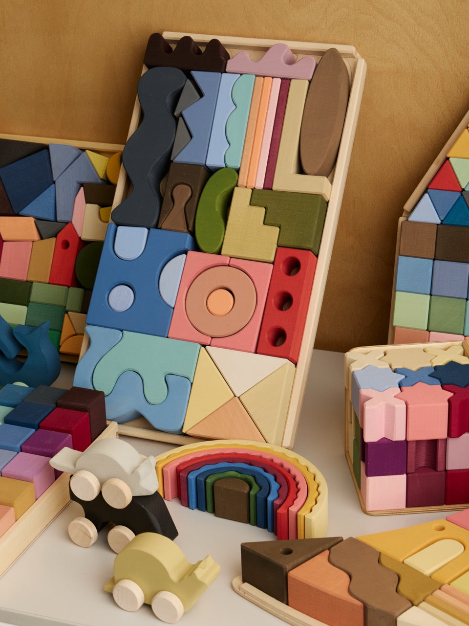 Collage Building Blocks – Wooden Building Set Inspired by Matisse