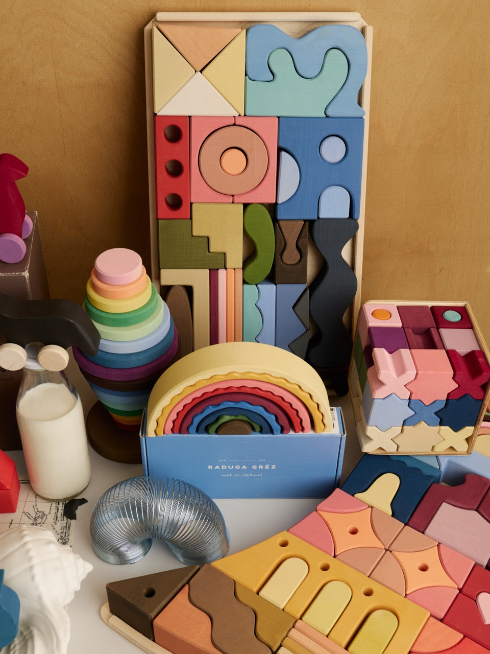 Collage Building Blocks – Wooden Building Set Inspired by Matisse